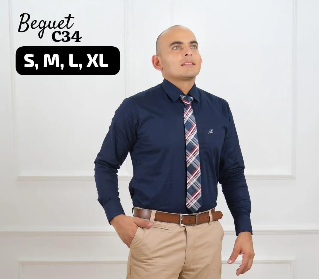 Camisa formal de manga larga en varios colores · Ref. C34. Fotografía 4 de la prenda.