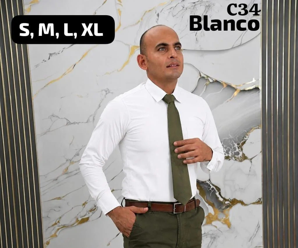 Camisa formal de manga larga en varios colores · Ref. C34. Fotografía 1 de la prenda.