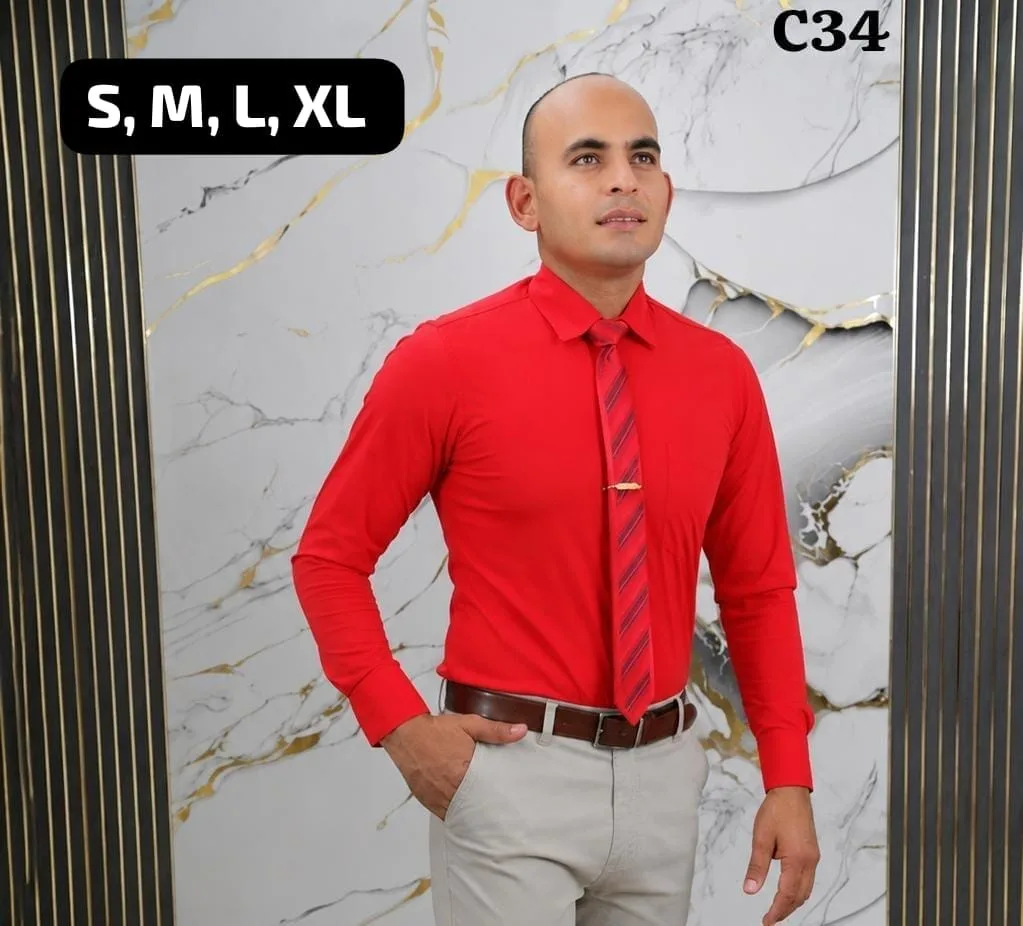 Camisa formal de manga larga en varios colores · Ref. C34. Fotografía 12 de la prenda.
